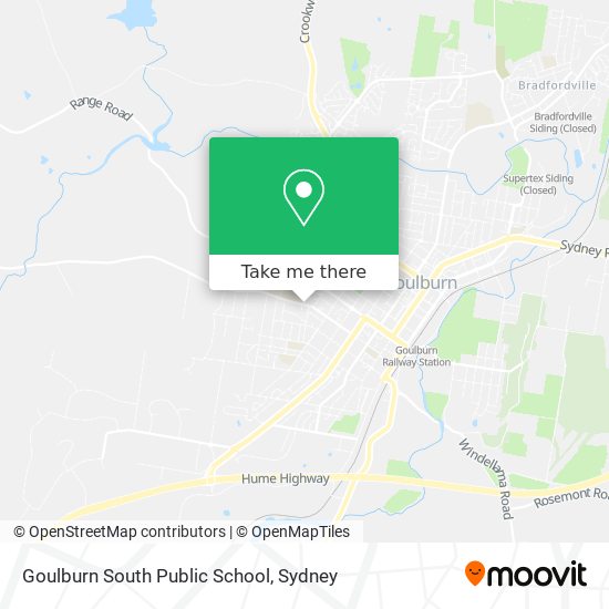 Mapa Goulburn South Public School