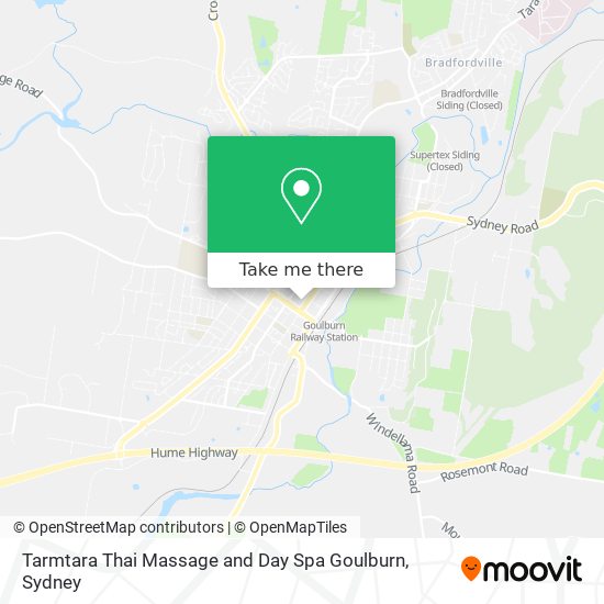 Tarmtara Thai Massage and Day Spa Goulburn map