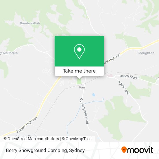 Mapa Berry Showground Camping