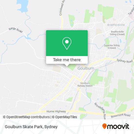 Goulburn Skate Park map