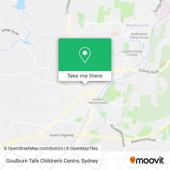 Mapa Goulburn Tafe Children's Centre