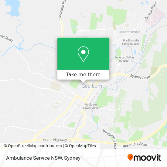 Ambulance Service NSW map