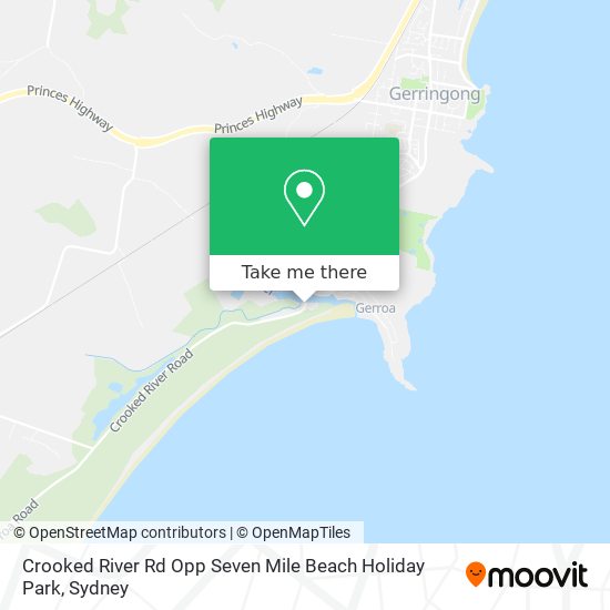 Crooked River Rd Opp Seven Mile Beach Holiday Park map