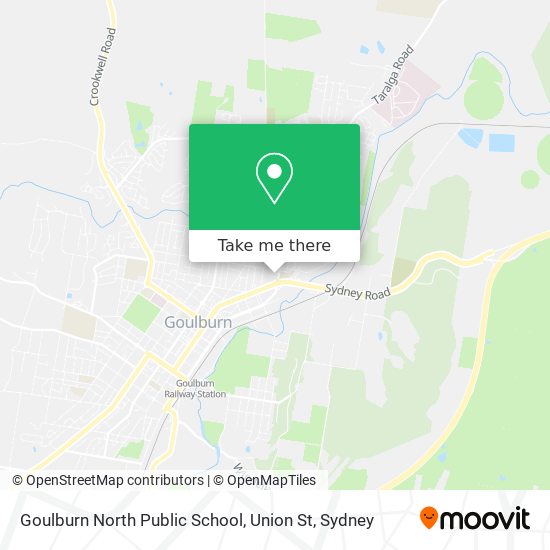 Goulburn North Public School, Union St map