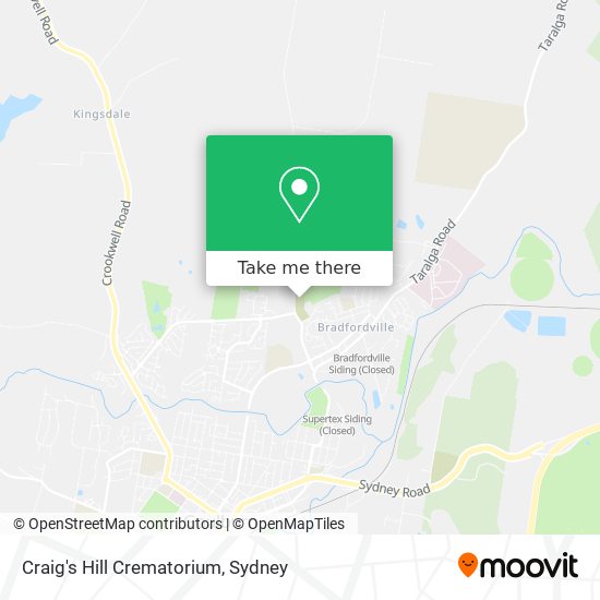 Craig's Hill Crematorium map