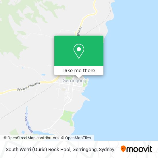 Mapa South Werri (Ourie) Rock Pool, Gerringong