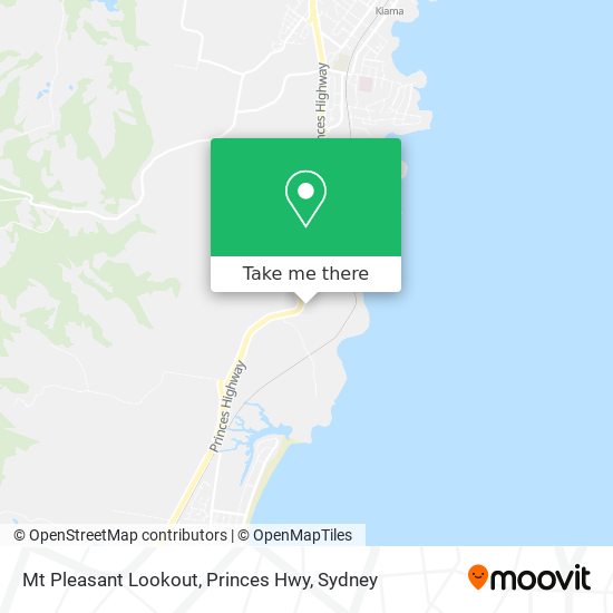 Mt Pleasant Lookout, Princes Hwy map