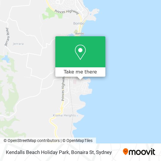 Kendalls Beach Holiday Park, Bonaira St map