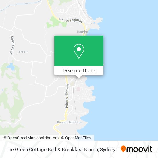The Green Cottage Bed & Breakfast Kiama map