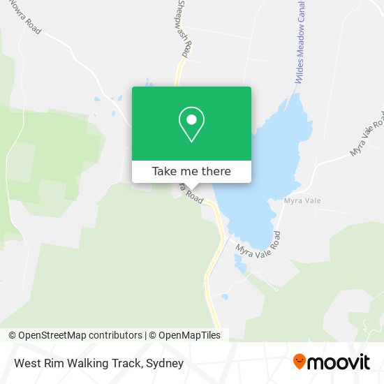 West Rim Walking Track map