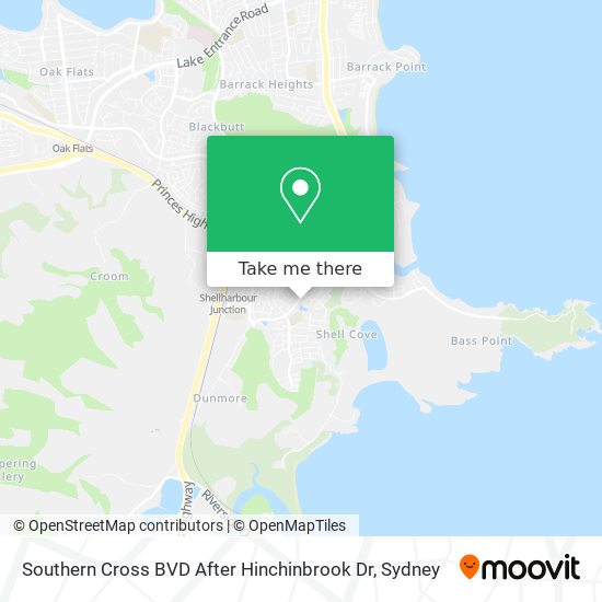 Southern Cross BVD After Hinchinbrook Dr map