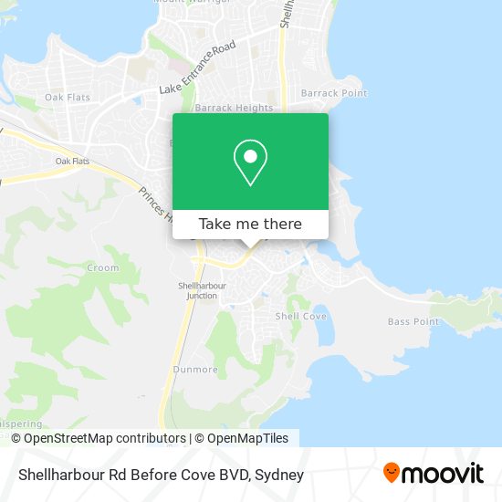 Shellharbour Rd Before Cove BVD map