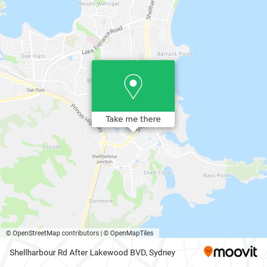 Shellharbour Rd After Lakewood BVD map