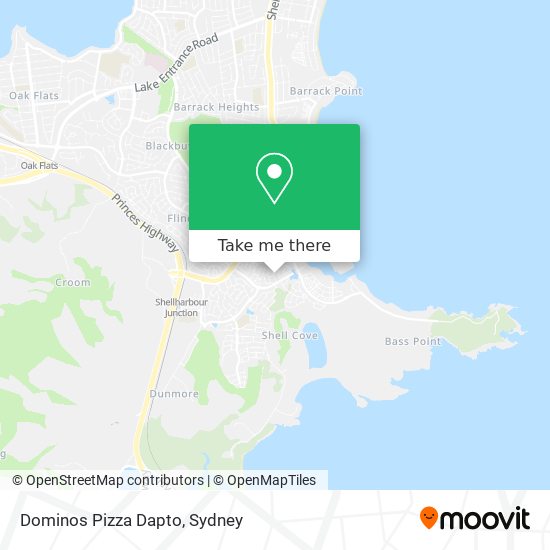 Mapa Dominos Pizza Dapto