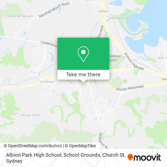 Mapa Albion Park High School, School Grounds, Church St