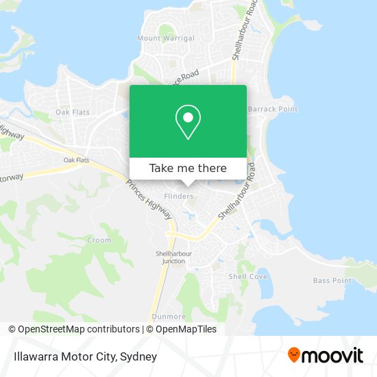 Illawarra Motor City map