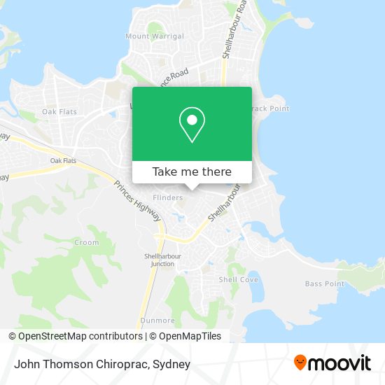 John Thomson Chiroprac map