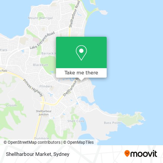 Mapa Shellharbour Market