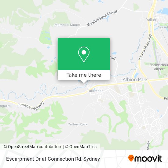 Escarpment Dr at Connection Rd map