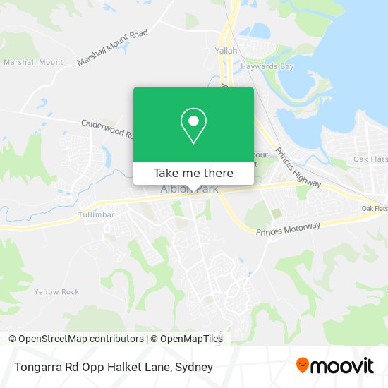 Tongarra Rd Opp Halket Lane map