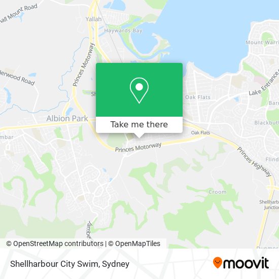 Shellharbour City Swim map