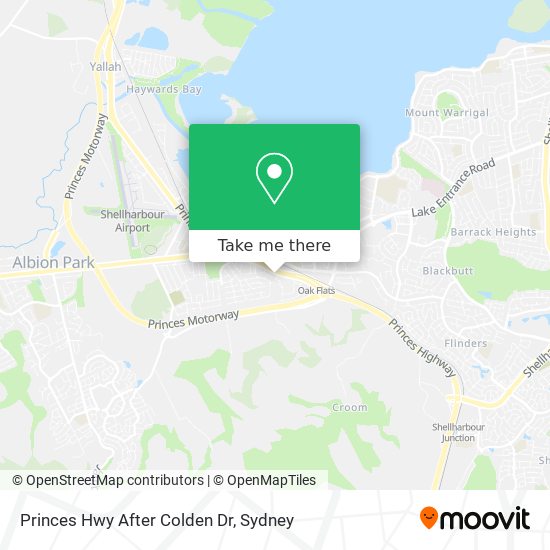 Princes Hwy After Colden Dr map