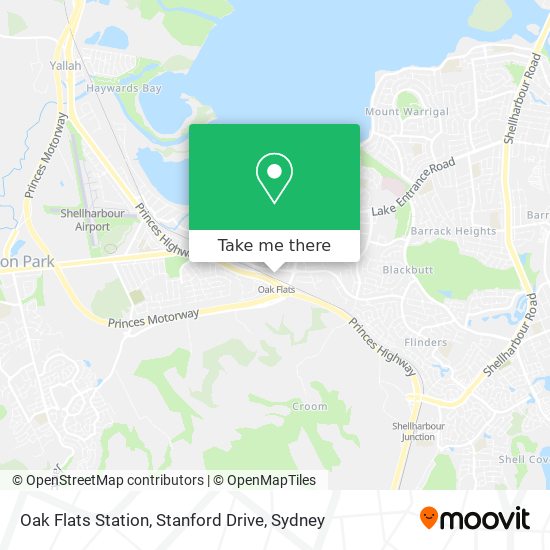 Oak Flats Station, Stanford Drive map