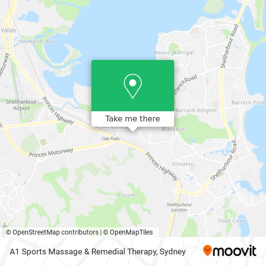 Mapa A1 Sports Massage & Remedial Therapy