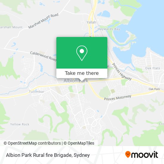 Mapa Albion Park Rural fire Brigade