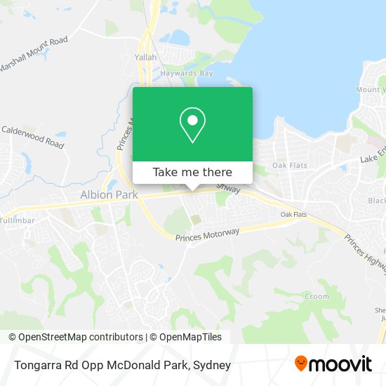 Tongarra Rd Opp McDonald Park map
