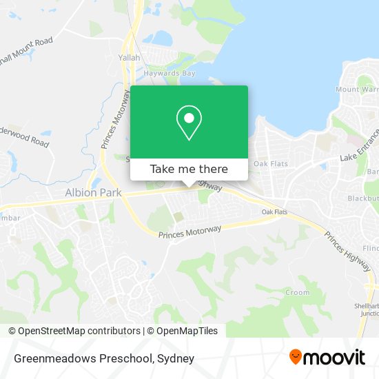 Mapa Greenmeadows Preschool