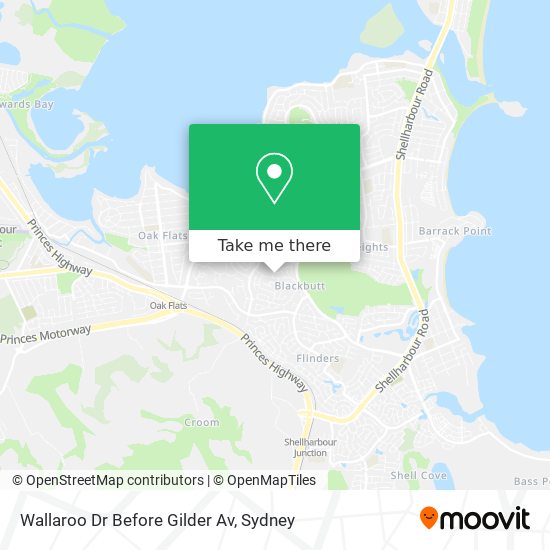 Wallaroo Dr Before Gilder Av map