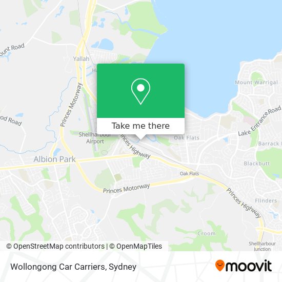 Wollongong Car Carriers map