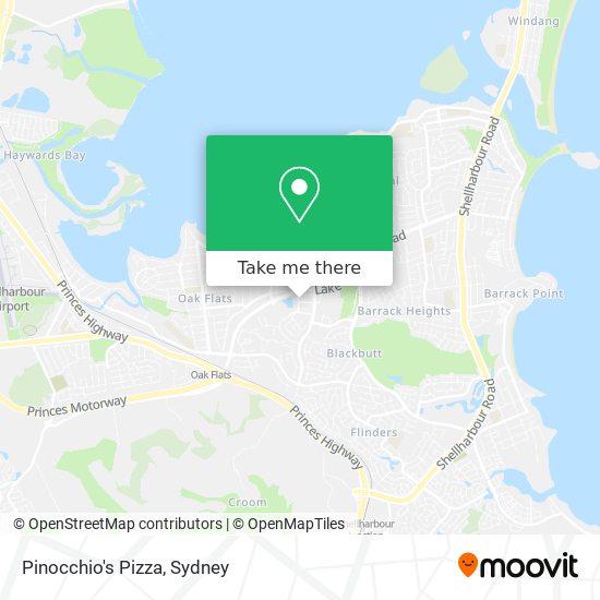 Pinocchio's Pizza map