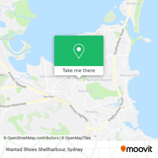 Wanted Shoes Shellharbour map