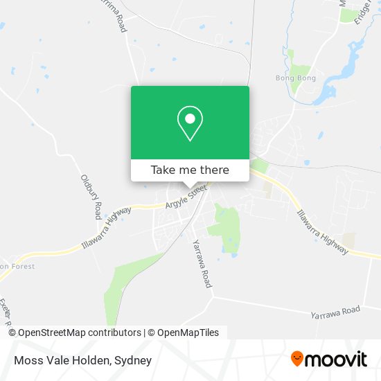 Moss Vale Holden map