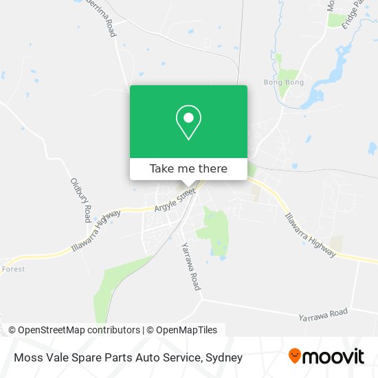 Mapa Moss Vale Spare Parts Auto Service
