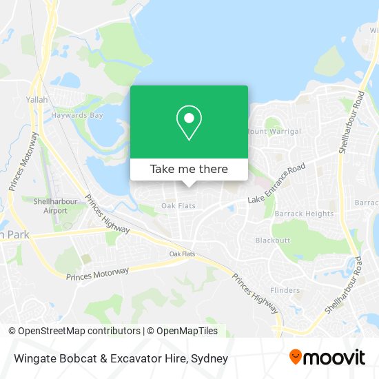 Wingate Bobcat & Excavator Hire map