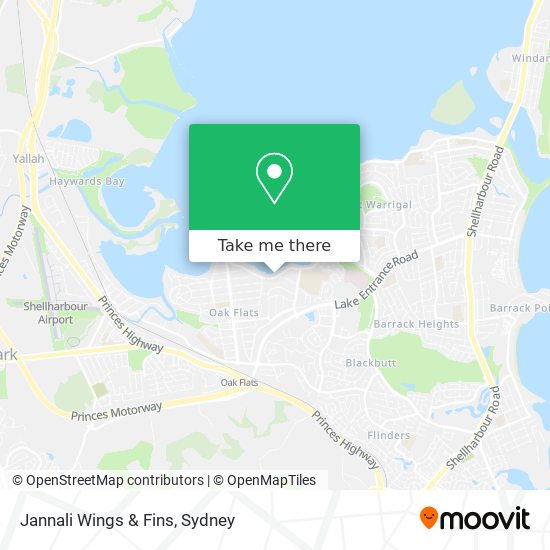 Jannali Wings & Fins map