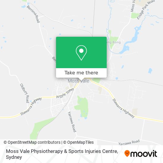 Mapa Moss Vale Physiotherapy & Sports Injuries Centre