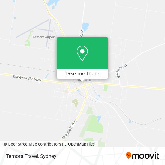 Temora Travel map
