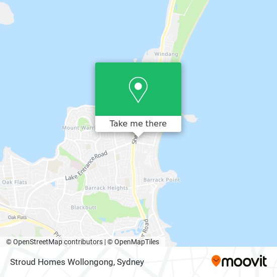 Stroud Homes Wollongong map