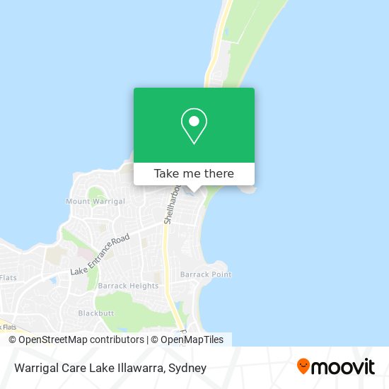 Mapa Warrigal Care Lake Illawarra