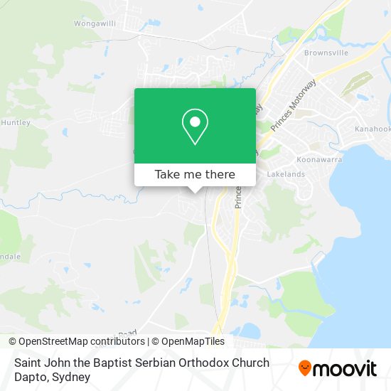 Saint John the Baptist Serbian Orthodox Church Dapto map