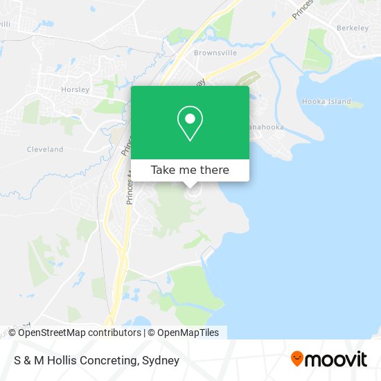 S & M Hollis Concreting map