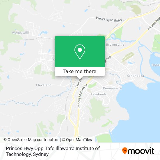 Mapa Princes Hwy Opp Tafe Illawarra Institute of Technology