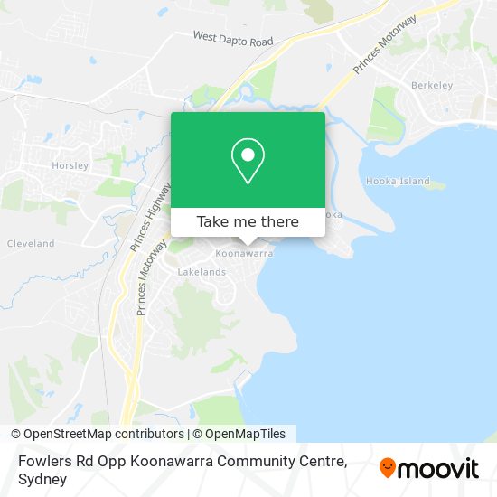 Fowlers Rd Opp Koonawarra Community Centre map