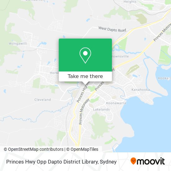 Mapa Princes Hwy Opp Dapto District Library