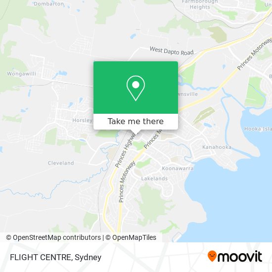 FLIGHT CENTRE map