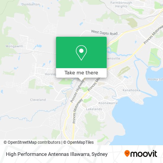 High Performance Antennas Illawarra map